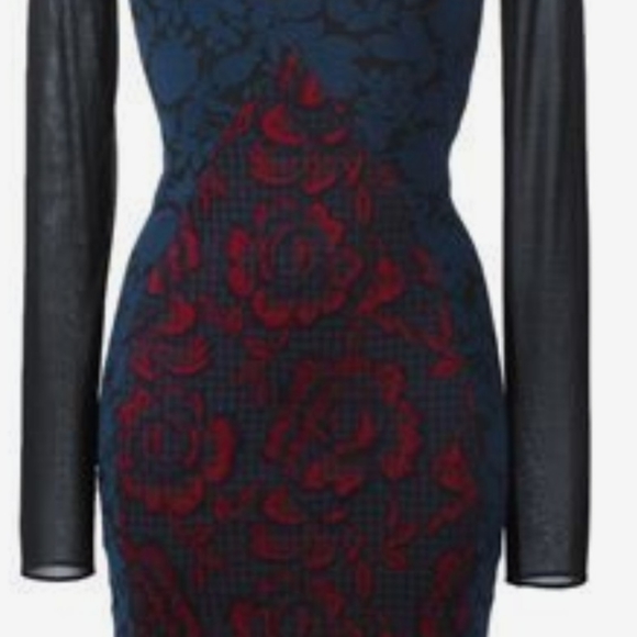 STELLA MCCARTNEY Designer Cocktail Dress Size 38/2 Blue Black Like New - Picture 4 of 14